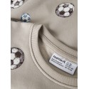 NAME IT Mini davis L/S Fodbold Sweatshirt - Pure Cashmere
