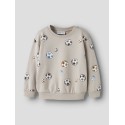 NAME IT Mini davis L/S Fodbold Sweatshirt - Pure Cashmere