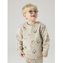 NAME IT Mini davis L/S Fodbold Sweatshirt - Pure Cashmere