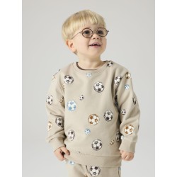 NAME IT Mini davis L/S Fodbold Sweatshirt - Pure Cashmere