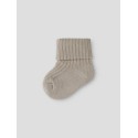 NAME IT Baby Nobbu Rib Strik Sokker - Chateau Gray