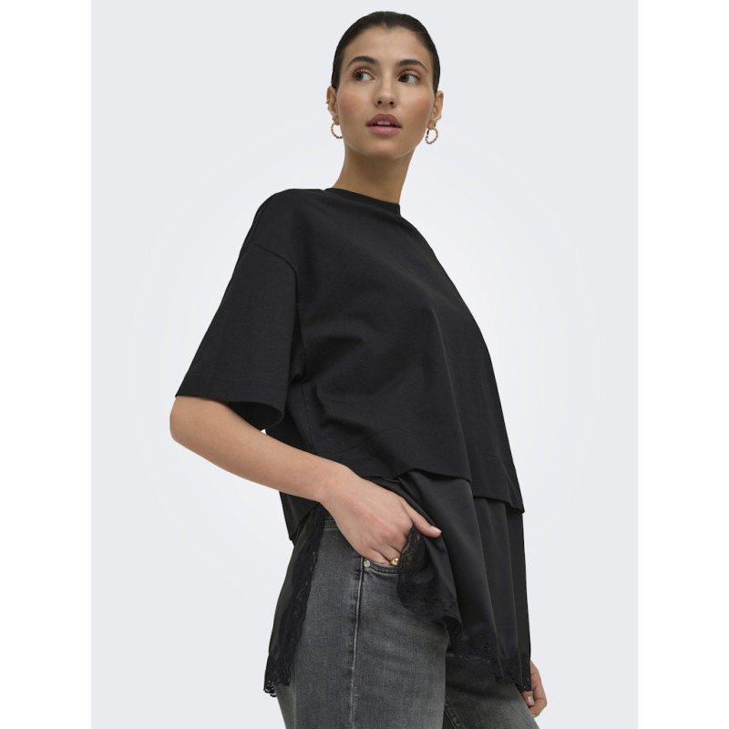 ONLY Mexa kortærmet blonde t-shirt - Black