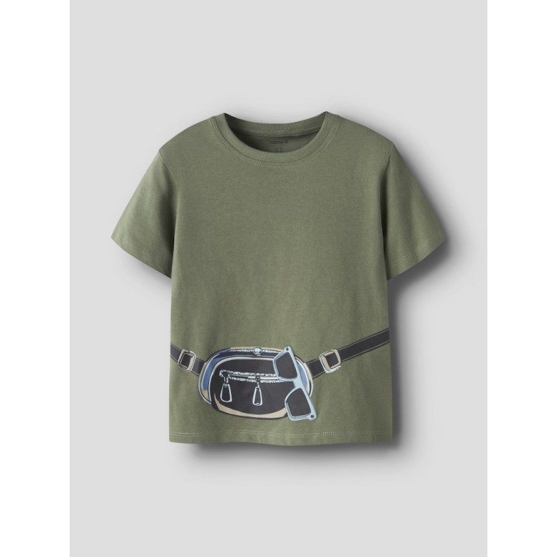 NAME IT MINI Henni kortærmet t-shirt - Olivine