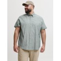 JACK & JONES PLUS Blusummer kortærmet hør skjorte - Laurel Wreath