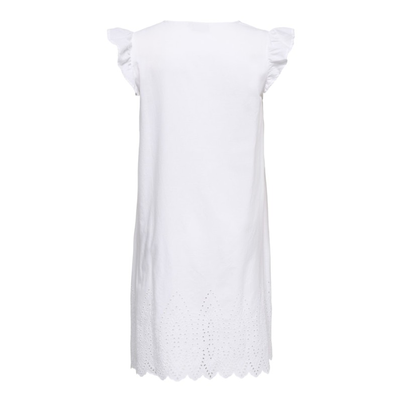 ONLY CARMAKOMA Tulum kortærmet kjole - Bright White