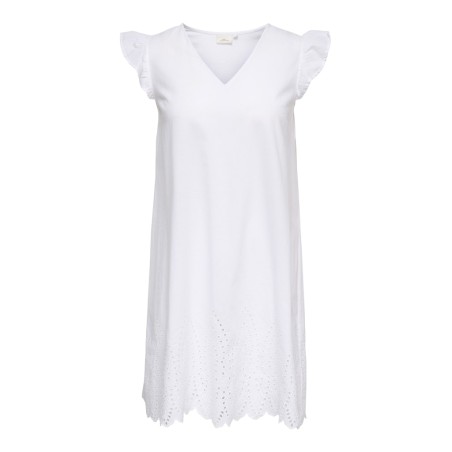 ONLY CARMAKOMA Tulum kortærmet kjole - Bright White