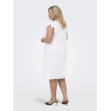 ONLY CARMAKOMA Tulum kortærmet kjole - Bright White