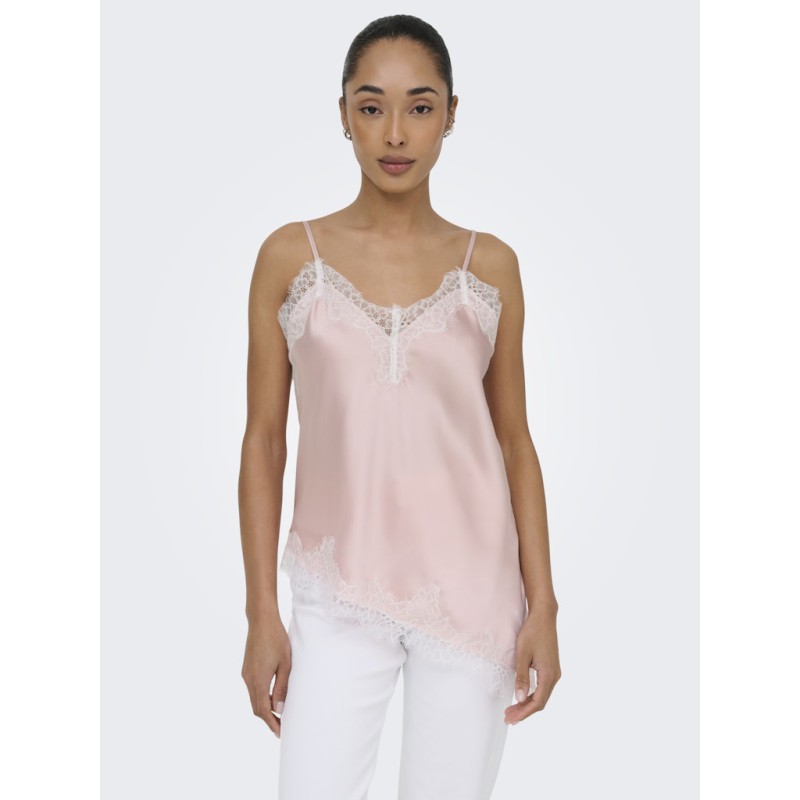 ONLY Bella Strop satin Blonde Top - Lotus