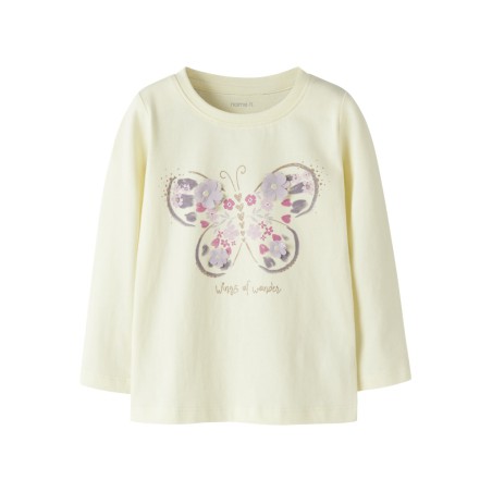 NAME IT Mini Deppa langærmet top - Pear Sorbet