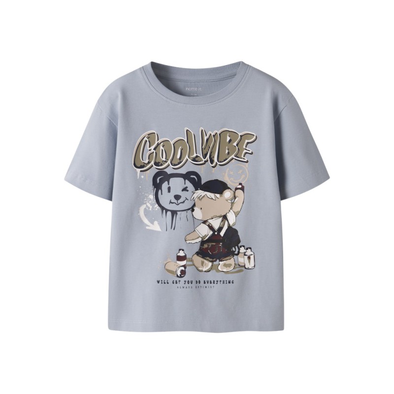 NAME IT Mini Digro S/S Top - Blue Fog