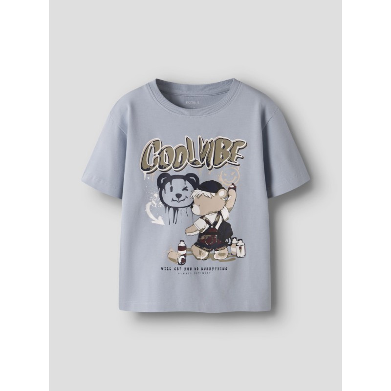 NAME IT Mini Digro S/S Top - Blue Fog