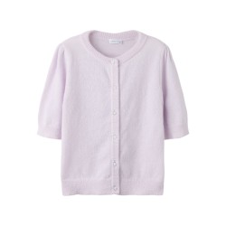 NAME IT KIDS Nabeth S/S Strik Cardigan - Lavender Fog