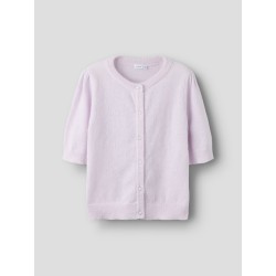 NAME IT KIDS Nabeth S/S Strik Cardigan - Lavender Fog