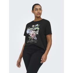 ONLY CARMAKOMA Payton S/S Jeans T-shirt - Sort