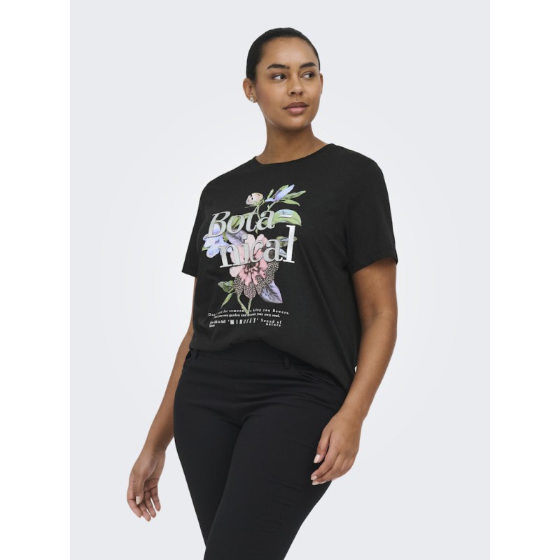 ONLY CARMAKOMA Payton S/S Jeans T-shirt - Sort