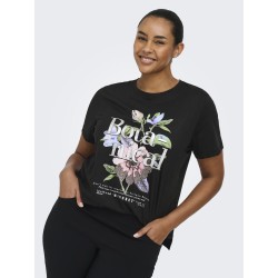 ONLY CARMAKOMA Payton S/S Jeans T-shirt - Sort