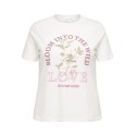 ONLY CARMAKOMA Payton S/S Jeans T-shirt - Cloud Dancer