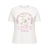 ONLY CARMAKOMA Payton S/S Jeans T-shirt - Cloud Dancer