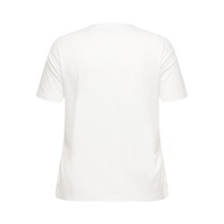 ONLY CARMAKOMA Payton S/S Jeans T-shirt - Cloud Dancer