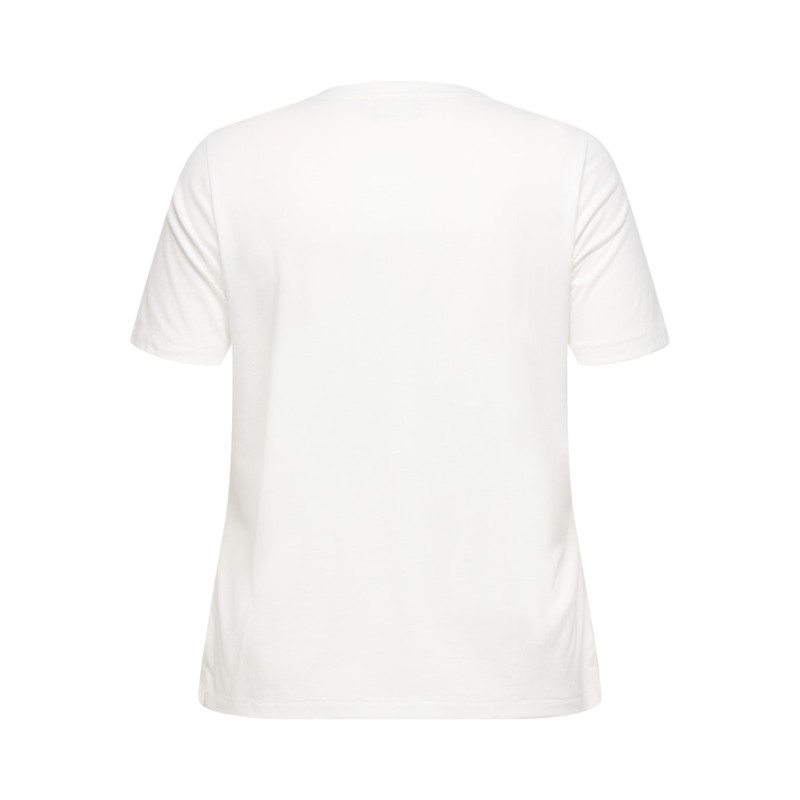 ONLY CARMAKOMA Payton S/S Jeans T-shirt - Cloud Dancer