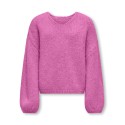 KIDS ONLY Dinea L/S Vendbar Strik Pullover - Super Pink