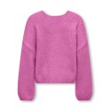 KIDS ONLY Dinea L/S Vendbar Strik Pullover - Super Pink
