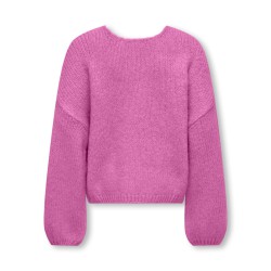 KIDS ONLY Dinea L/S Vendbar Strik Pullover - Super Pink