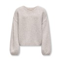 KIDS ONLY Dinea L/S Vendbar Strik Pullover - Pumice Stone