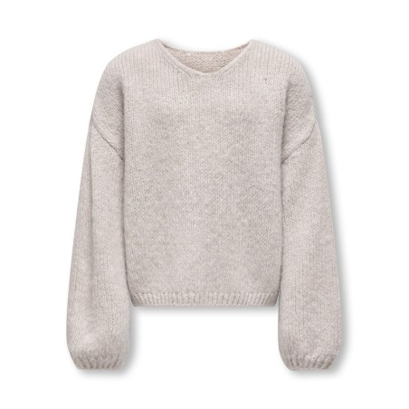 KIDS ONLY Dinea L/S Vendbar Strik Pullover - Pumice Stone