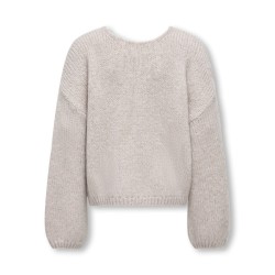 KIDS ONLY Dinea L/S Vendbar Strik Pullover - Pumice Stone