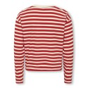 KIDS ONLY Livina L/S Stribet Bluse - High Risk Red