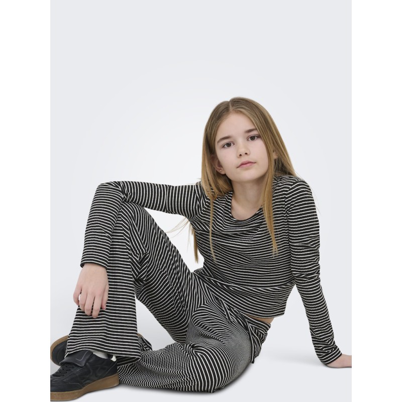 KIDS ONLY Pamia stribede bukser - Black