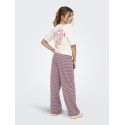 KIDS ONLY Pamia stribede bukser - Rose Brown
