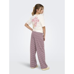 KIDS ONLY Pamia stribede bukser - Rose Brown