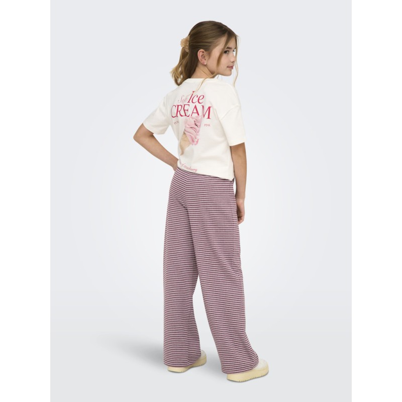 KIDS ONLY Pamia stribede bukser - Rose Brown