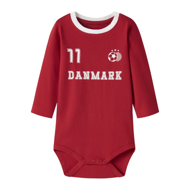 NAME IT BABY Unisex langærmet team body - True Red
