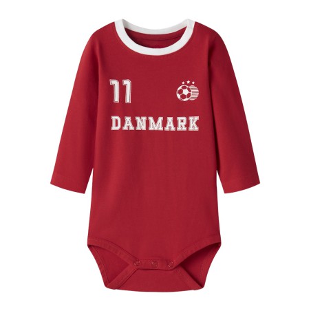 NAME IT BABY Unisex langærmet team body - True Red