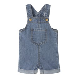 NAME IT BABY Lou hør denim overall shorts - medium blue denim