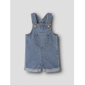 NAME IT BABY Lou hør denim overall shorts - medium blue denim