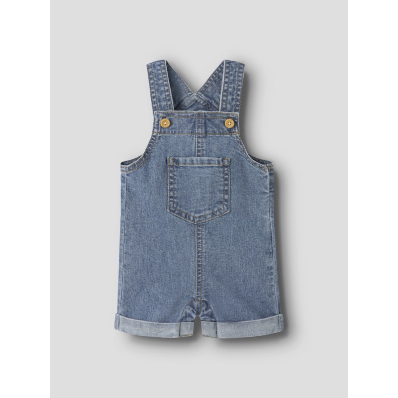 NAME IT BABY Lou hør denim overall shorts - medium blue denim
