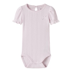 NAME IT BABY Happy kortærmet body -  Cradle Pink