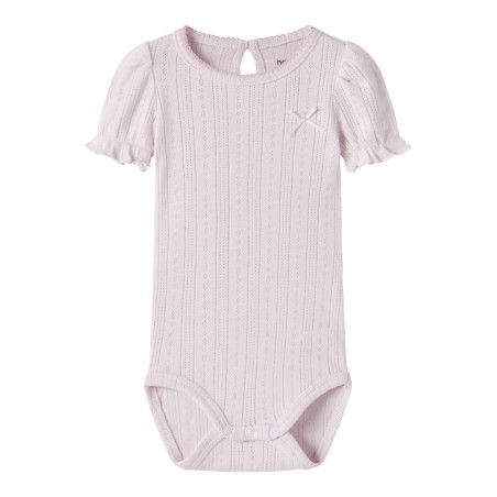 NAME IT BABY Happy kortærmet body -  Cradle Pink