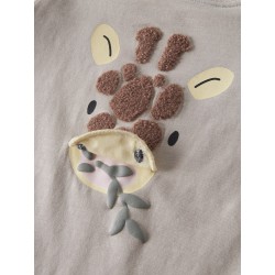 NAME IT BABY Hole langærmet body - Chateau Gray