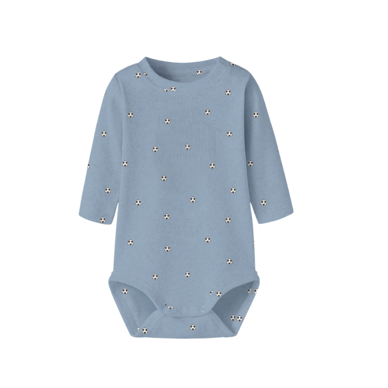 NAME IT BABY Haball langærmet body - Ashley Blue
