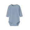 NAME IT BABY Haball langærmet body - Ashley Blue