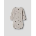 NAME IT BABY Fun kab langærmet body - Chateau Gray