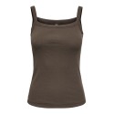ONLY Vira S/L Rib Top - Chocolate Martini
