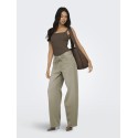 ONLY Vira S/L Rib Top - Chocolate Martini