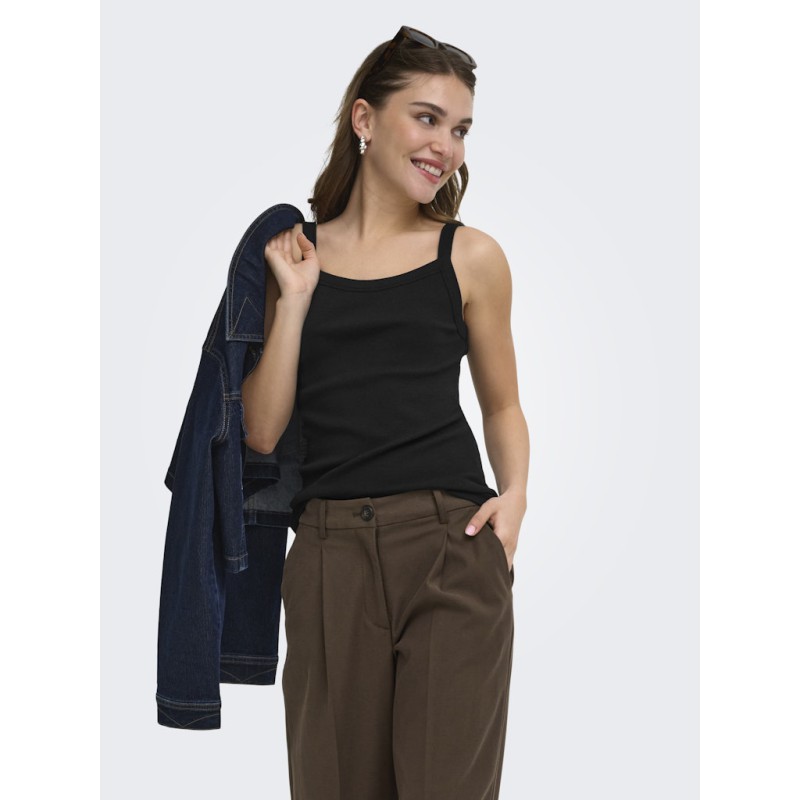 ONLY Vira S/L Rib Top - Black