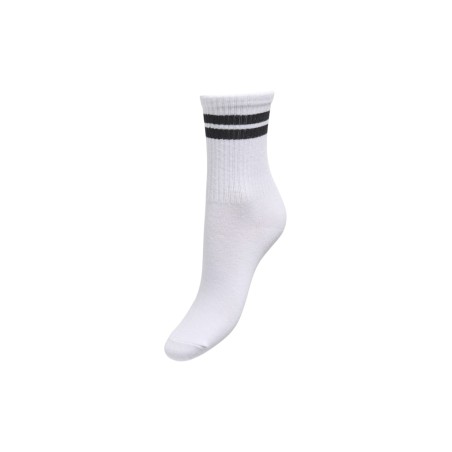 ONLY Sophia Tennis Strømper - Cloud Dancer/Black Stripes